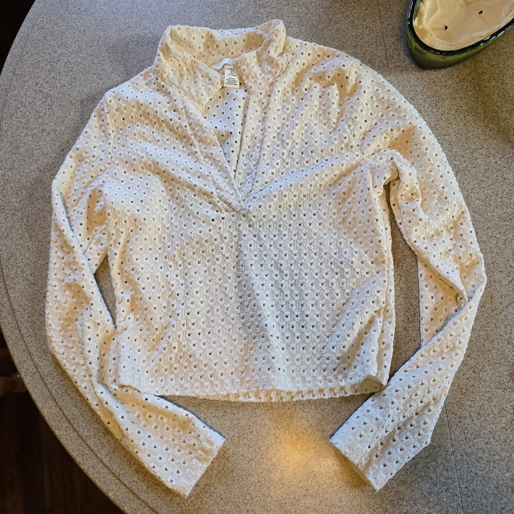 H&M eyelet top